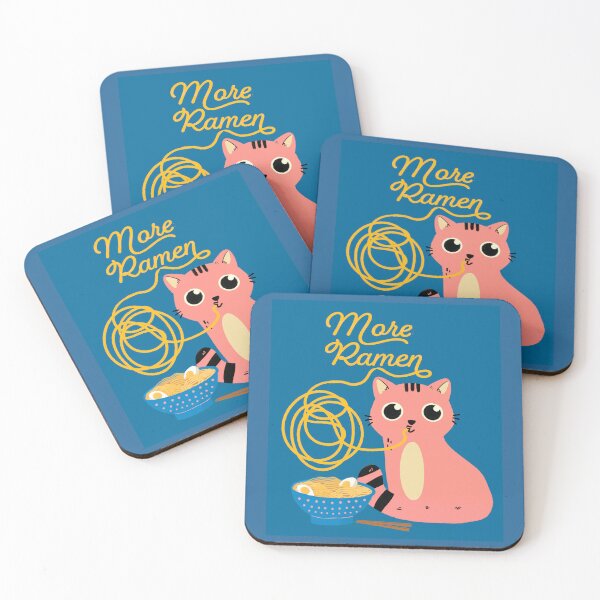 Item preview, More Ramen - Cute Cat eating ramen designed and sold by Miaou Studio.