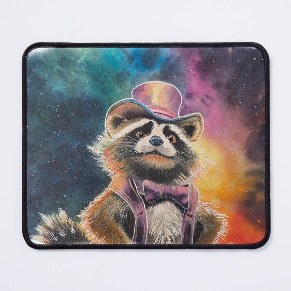 Item preview, Wizard raccoon with a galaxy background designed and sold by MarieLeRiz-Art.