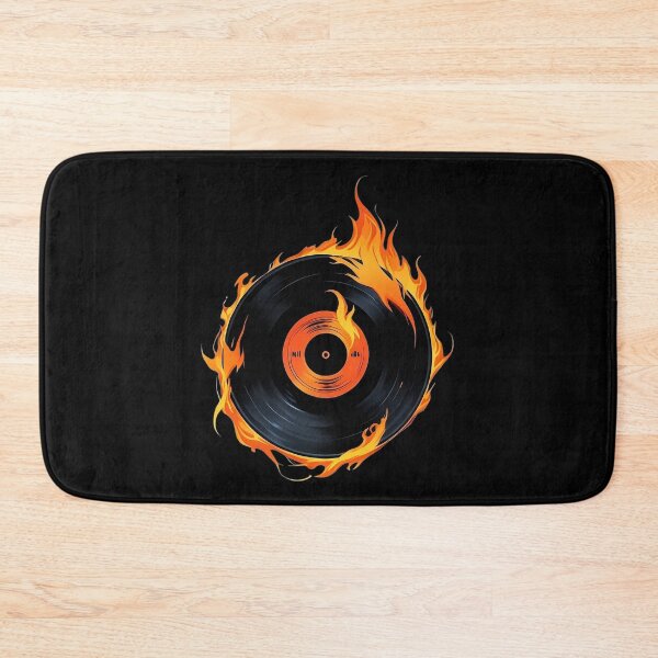 Item preview, Vinyl record in flames designed and sold by KZN-studio.