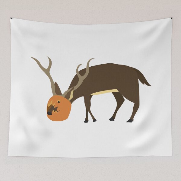 Item preview, Deer with his head in a pumpkin. designed and sold by samuartshop.