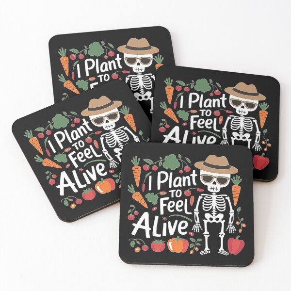 Item preview, Funny Gardening Design – I Plant to Feel Alive Skeleton Theme designed and sold by love3617.
