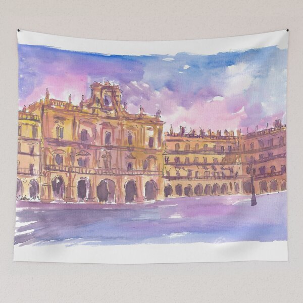 Item preview, Salamanca Plaza Mayor Early Evening in Castile and León designed and sold by artshop77.