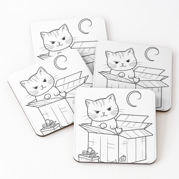 Aperçu de l'œuvre Aventures de pattes de chat miaou et ronronnement dans une boîte douillette créée et vendue par milgraphics.