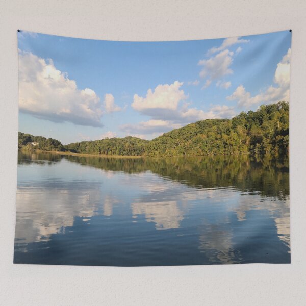 Item preview, Chattahoochee River Reflecting Autumn Trees designed and sold by asher-rose-fox.