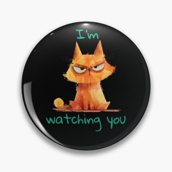 Item preview, Orange cat I'm watching you designed and sold by MatysDesign.