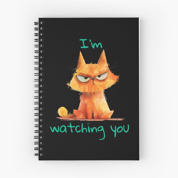 Item preview, Orange cat I'm watching you designed and sold by MatysDesign.