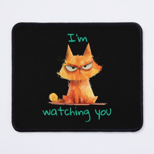 Item preview, Orange cat I'm watching you designed and sold by MatysDesign.