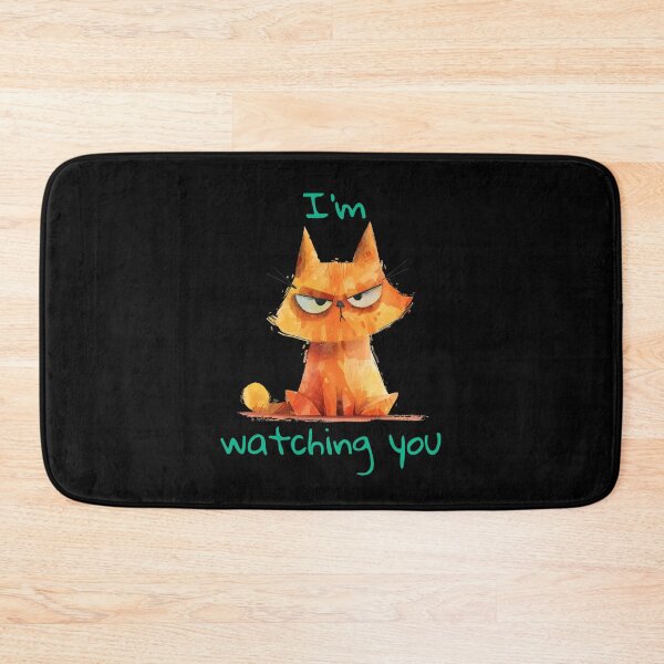 Item preview, Orange cat I'm watching you designed and sold by MatysDesign.