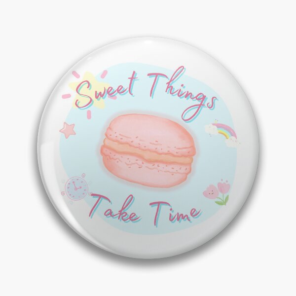 Item preview, Sweet Things Take Time - Cute Pastel Macaron Motivational Design designed and sold by manojoly.