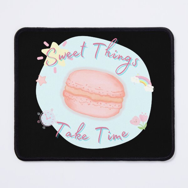Item preview, Sweet Things Take Time - Cute Pastel Macaron Motivational Design designed and sold by manojoly.