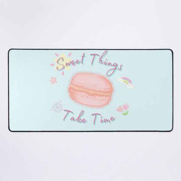 Item preview, Sweet Things Take Time - Cute Pastel Macaron Motivational Design designed and sold by manojoly.