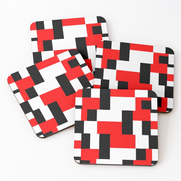 Item preview, Bold Geometric Abstract with Red and Black designed and sold by 4rpixs.