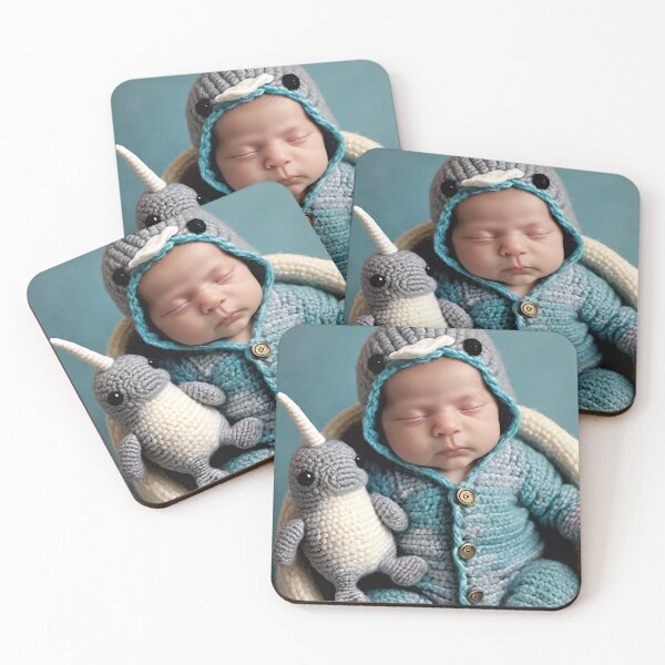 Item preview, Baby in Narwhal Costume designed and sold by BubbleGalaxy.