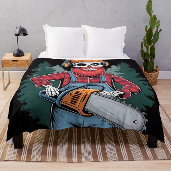 Item preview, Anime Lumberjack with a chainsaw designed and sold by NextDoorShoop.