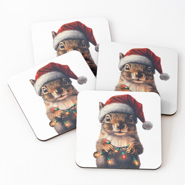 Item preview, Christmas Squirrel Sticker designed and sold by NicolasGlowArt.