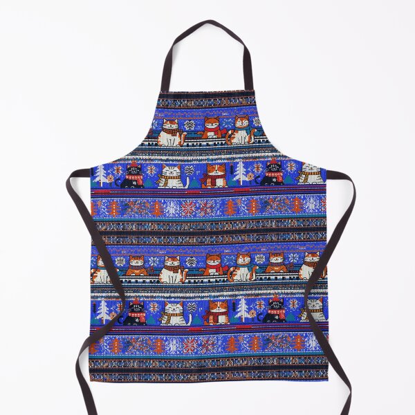 Item preview, Blue Christmas Knit Cat Pattern | Matching Family Winter Outfit designed and sold by PinkGoddessLove.