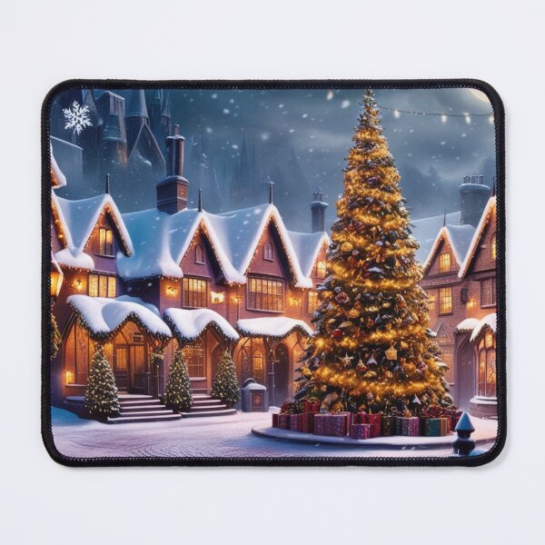 Item preview, Charming Christmas Village with a Beautiful Festive Tree designed and sold by T-shirtMill.
