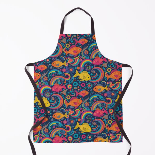 Item preview, Vibrant Psychedelic Pattern of Sea designed and sold by HUMORONCOTTON.
