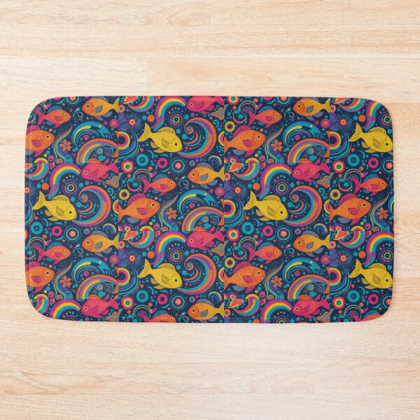 Item preview, Vibrant Psychedelic Pattern of Sea designed and sold by HUMORONCOTTON.