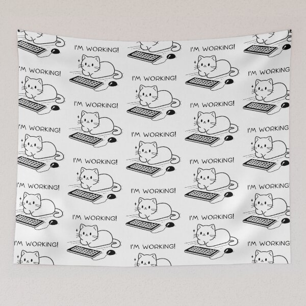 Item preview, Cat Doodle - I'm Working  designed and sold by DaniMalilana.