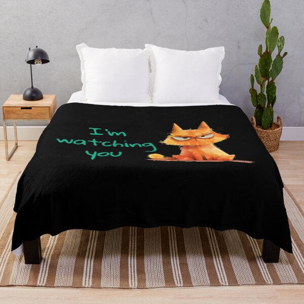 Item preview, Orange cat say: I'm watching you designed and sold by MatysDesign.