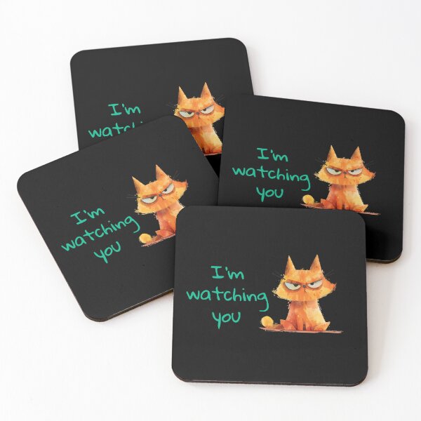 Item preview, Orange cat say: I'm watching you designed and sold by MatysDesign.