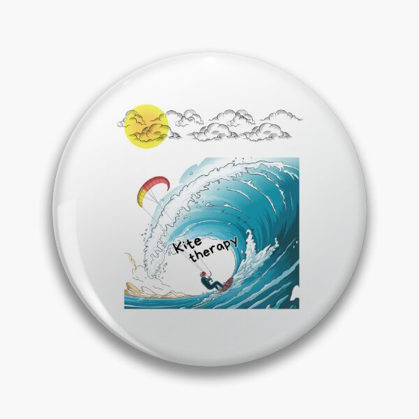 Item preview, Cartoon style kitesurfer doing a big jump. The best therapy. Kitesurf, Sub Surf. designed and sold by StyleFused.