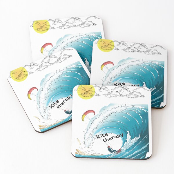 Item preview, Cartoon style kitesurfer doing a big jump. The best therapy. Kitesurf, Sub Surf. designed and sold by StyleFused.