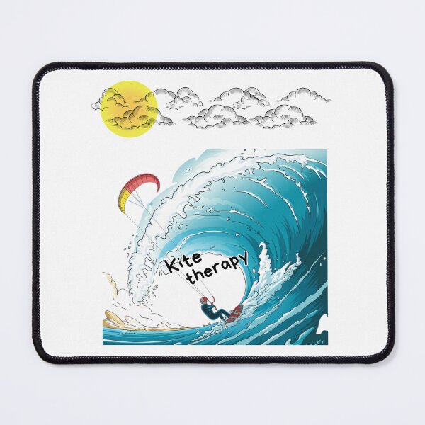 Item preview, Cartoon style kitesurfer doing a big jump. The best therapy. Kitesurf, Sub Surf. designed and sold by StyleFused.