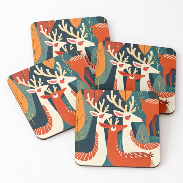 Item preview, Retro Modern Kitschy Christmas Reindeer designed and sold by taiche.