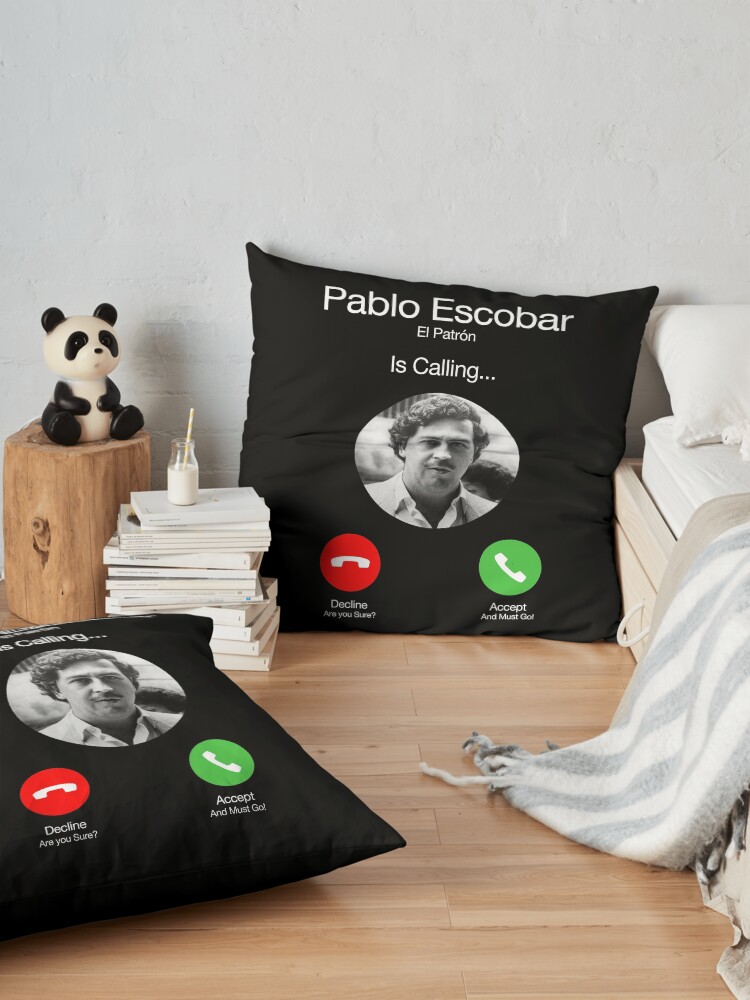 Alternate view of Pablo Escobar Calling Floor Pillow