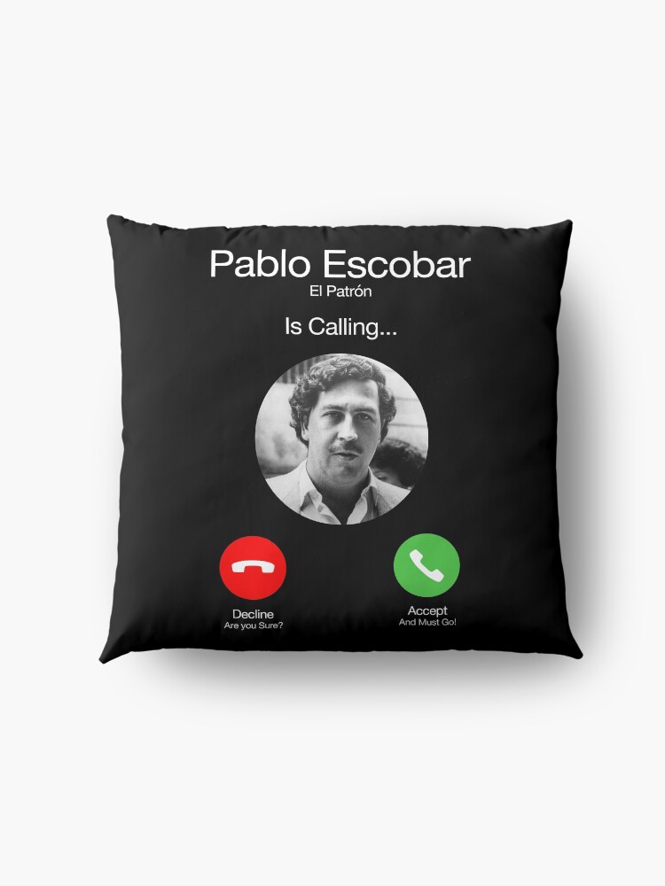 Alternate view of Pablo Escobar Calling Floor Pillow