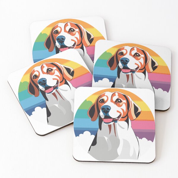 Item preview, Beagle Dog Rainbow – Colorful and Fun Dog Design for Pet Lovers designed and sold by InwzaDesign.
