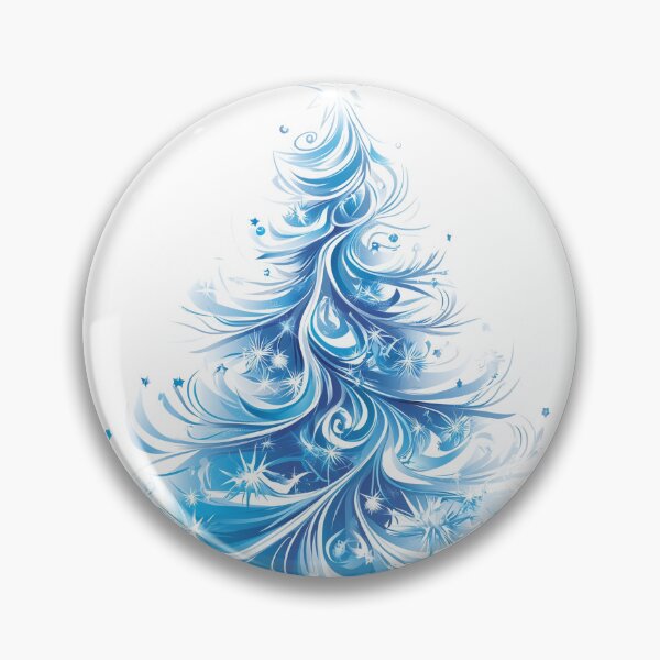 Aperçu de l'œuvre Sapin de Noël en glace bleu et blanc créée et vendue par GoatAndCamel.