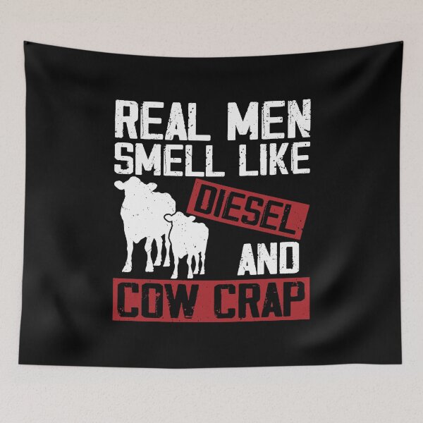 Item preview, Real Men Smell Like Diesel and Cow Lover Crap Vintage Farmer designed and sold by Phoebeys.