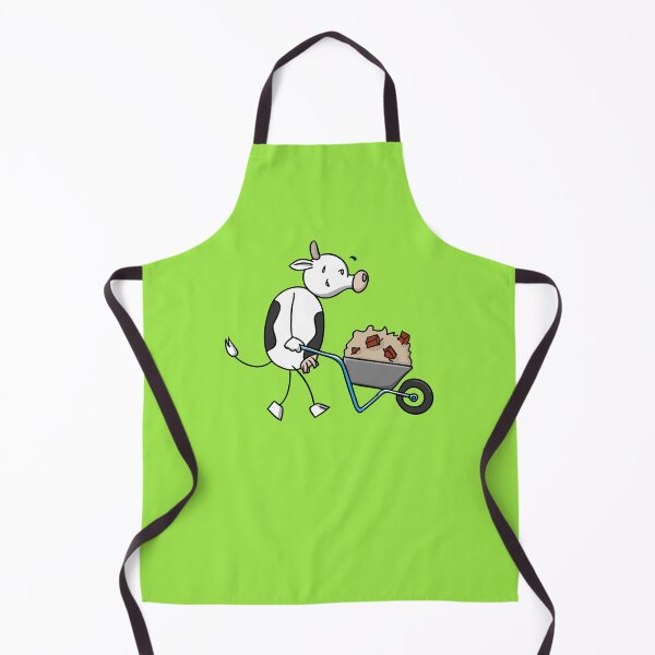 Item preview, cow works hard designed and sold by designpromille.