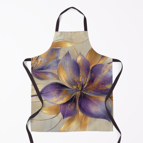 Item preview, Elegant purple and gold flowerspainting designed and sold by MargaretWiktor.
