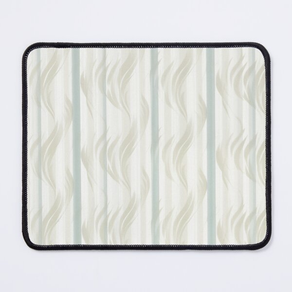 Item preview, Vertical Green Stripes and Beige Leafy Wave Pattern designed and sold by ColorOfTheYears.
