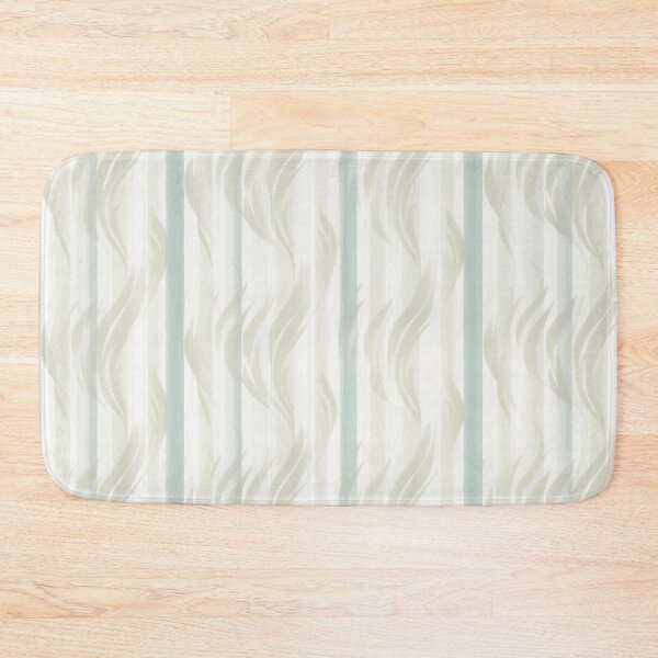 Item preview, Vertical Green Stripes and Beige Leafy Wave Pattern designed and sold by ColorOfTheYears.