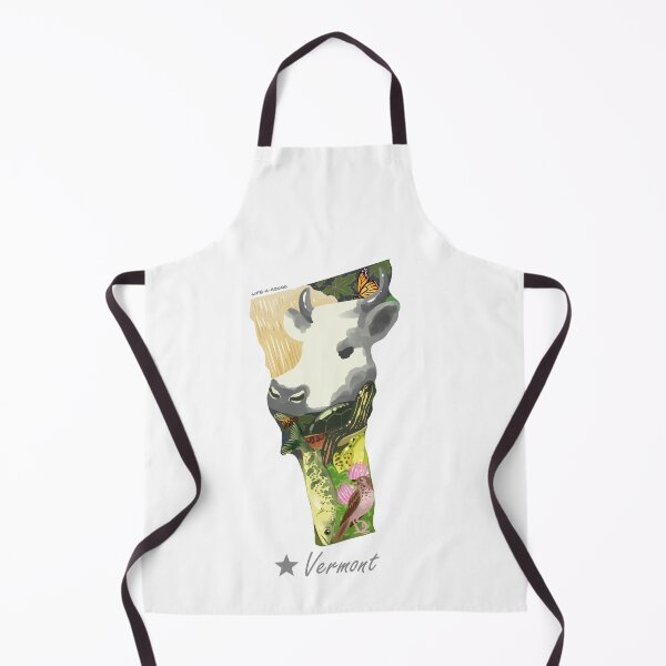 Item preview, Vermont map with wildlife and VT state symbols from USA designed and sold by Life-A-Round.