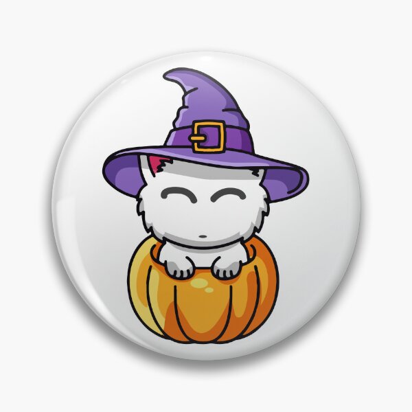 Item preview, Black cat wearing black hat sitting on pumpkin  designed and sold by AtonuHaque.