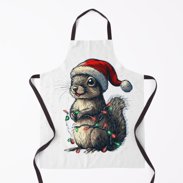 Item preview, Squirrel in Red Christmas Hat designed and sold by NicolasGlowArt.