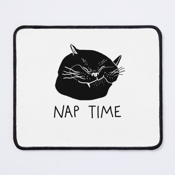 Item preview, black cat quote NAP TIME designed and sold by ZoeaDesign.