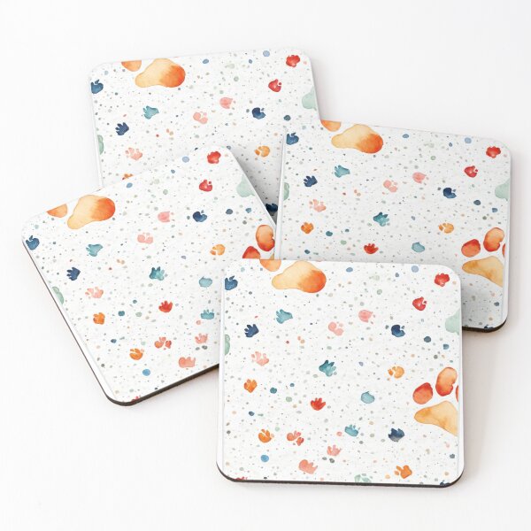Item preview, Paw-sitive Art: Colorful Abstract Cat Paw Prints designed and sold by milgraphics.
