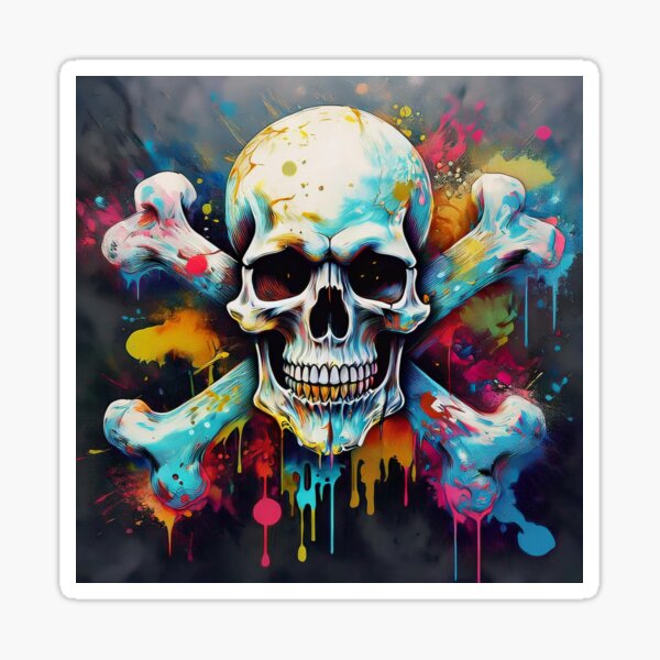Item preview, Grafitti Skull and Cross Bones designed and sold by Boxing Kangaroo Retail Company.