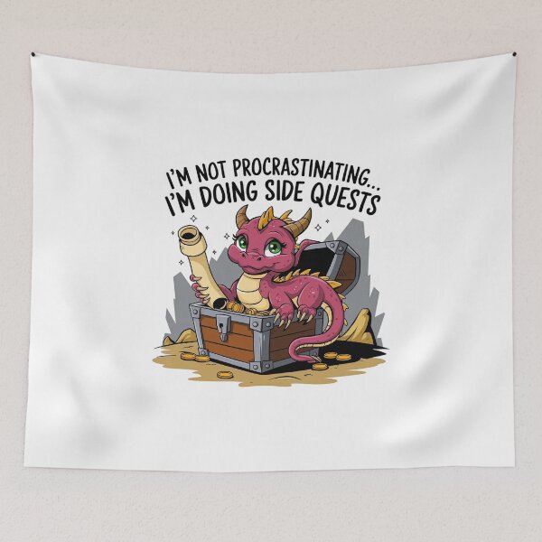 Item preview, I'm not procrastinating... I'm doing side quests - Dragon Edition designed and sold by Situstshirts.