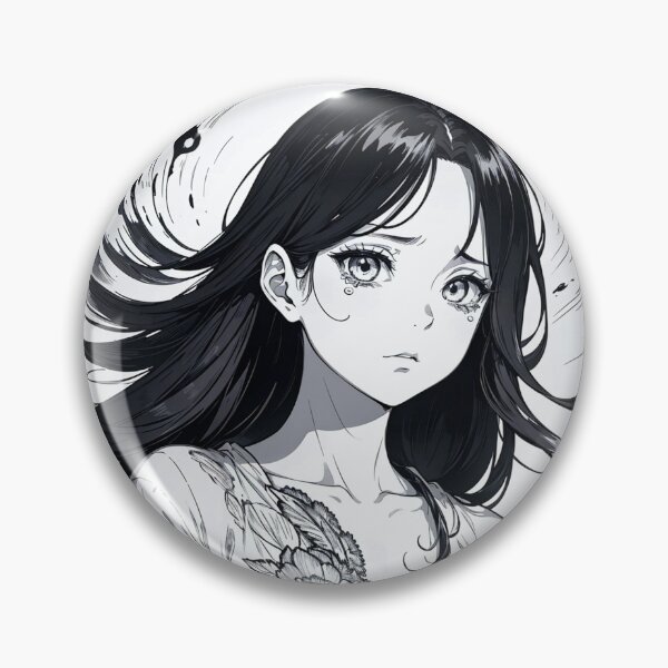 Item preview, Artwork of anime girl, black and white designed and sold by Stajnon.