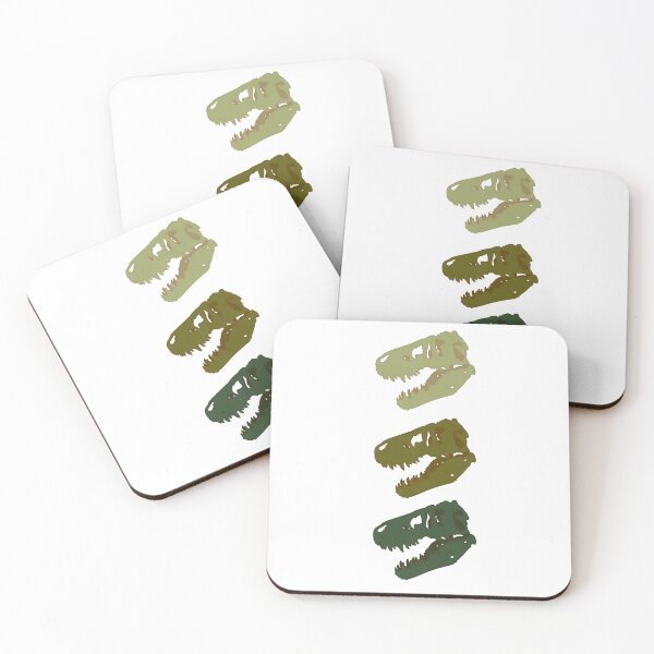 Item preview, Pop Art Dino heads green designed and sold by Welsh-Hill.