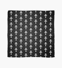 Weißes Ankh-Symbol auf schwarzem Hintergrund Tuch