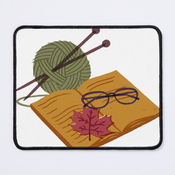 Item preview, Crocheting and Reading In Fall designed and sold by Nyxander's Bookish Catalogue.